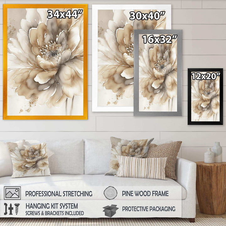 Single Beige Flower IV