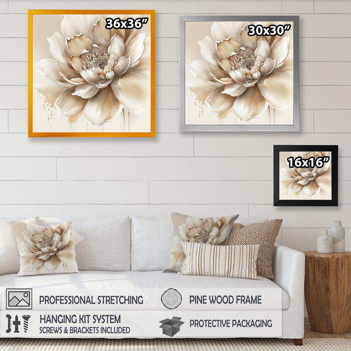 Blooming Beige Floral Design III
