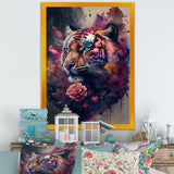 Cute Tiger Floral Art I