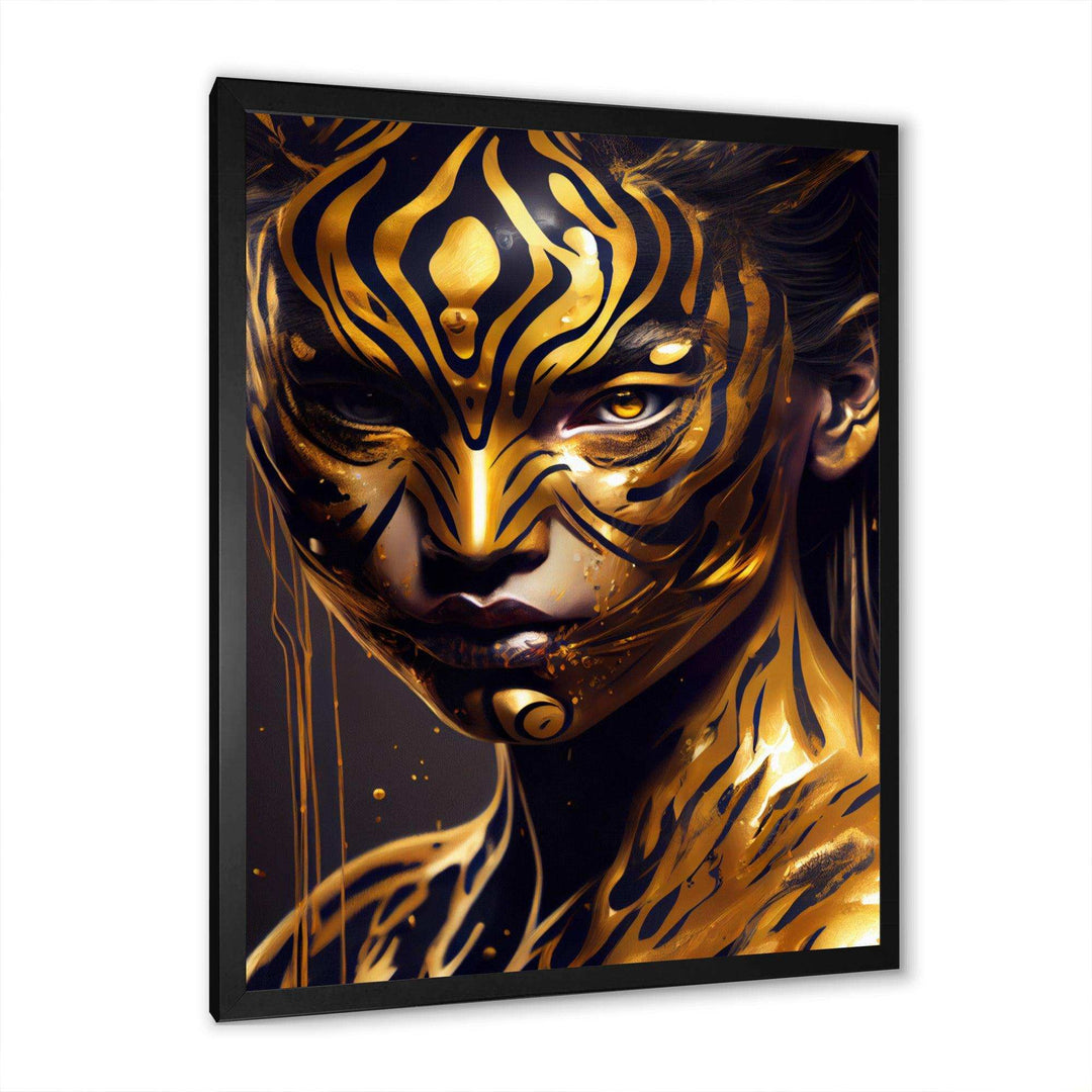 Black And Gold Tiger Woman I