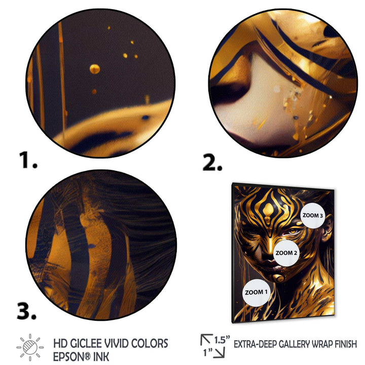 Black And Gold Tiger Woman I