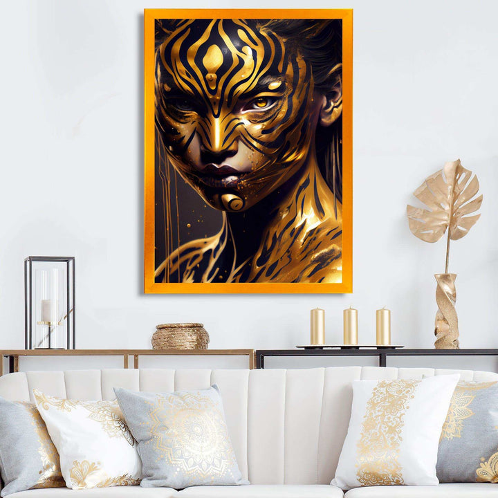 Black And Gold Tiger Woman I