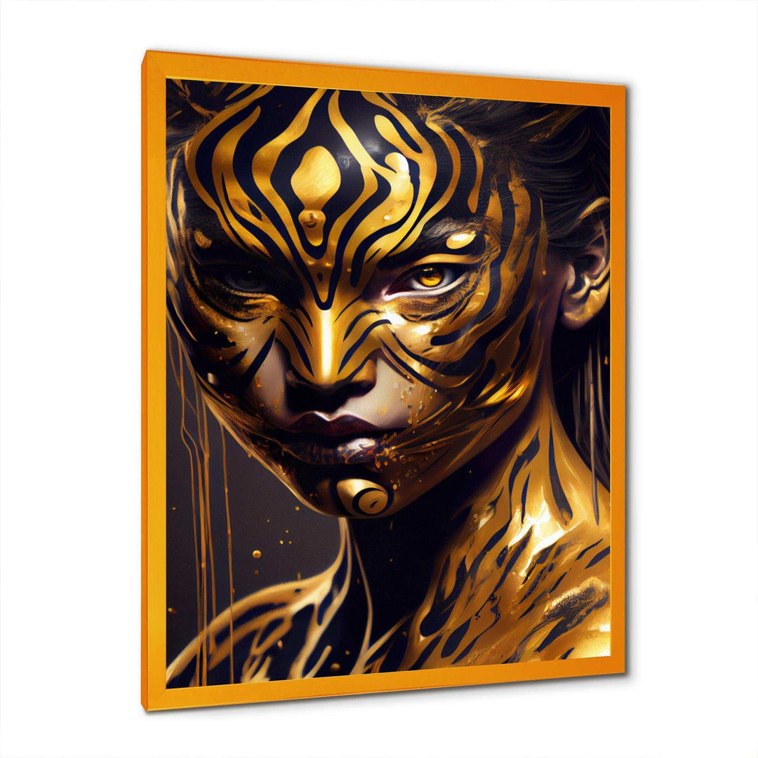 Black And Gold Tiger Woman I