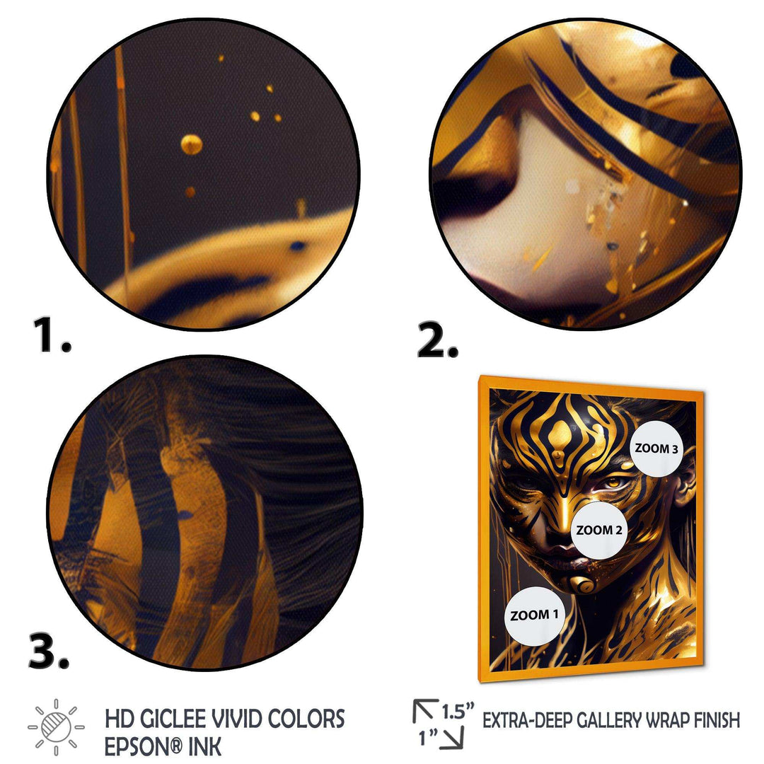Black And Gold Tiger Woman I