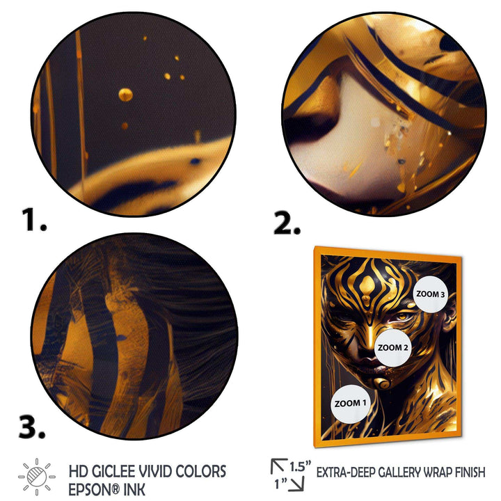 Black And Gold Tiger Woman I