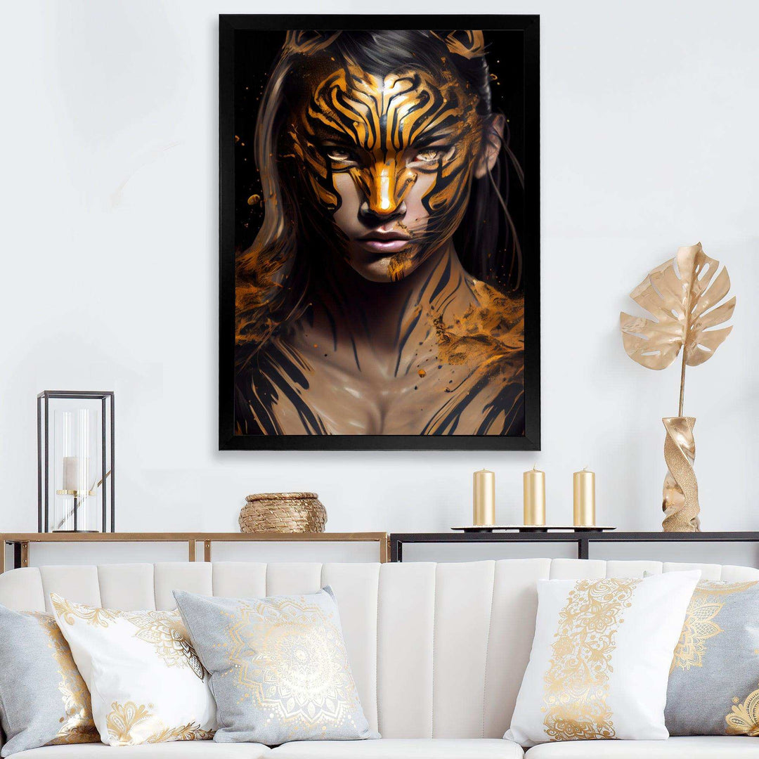 Black And Gold Tiger Woman II