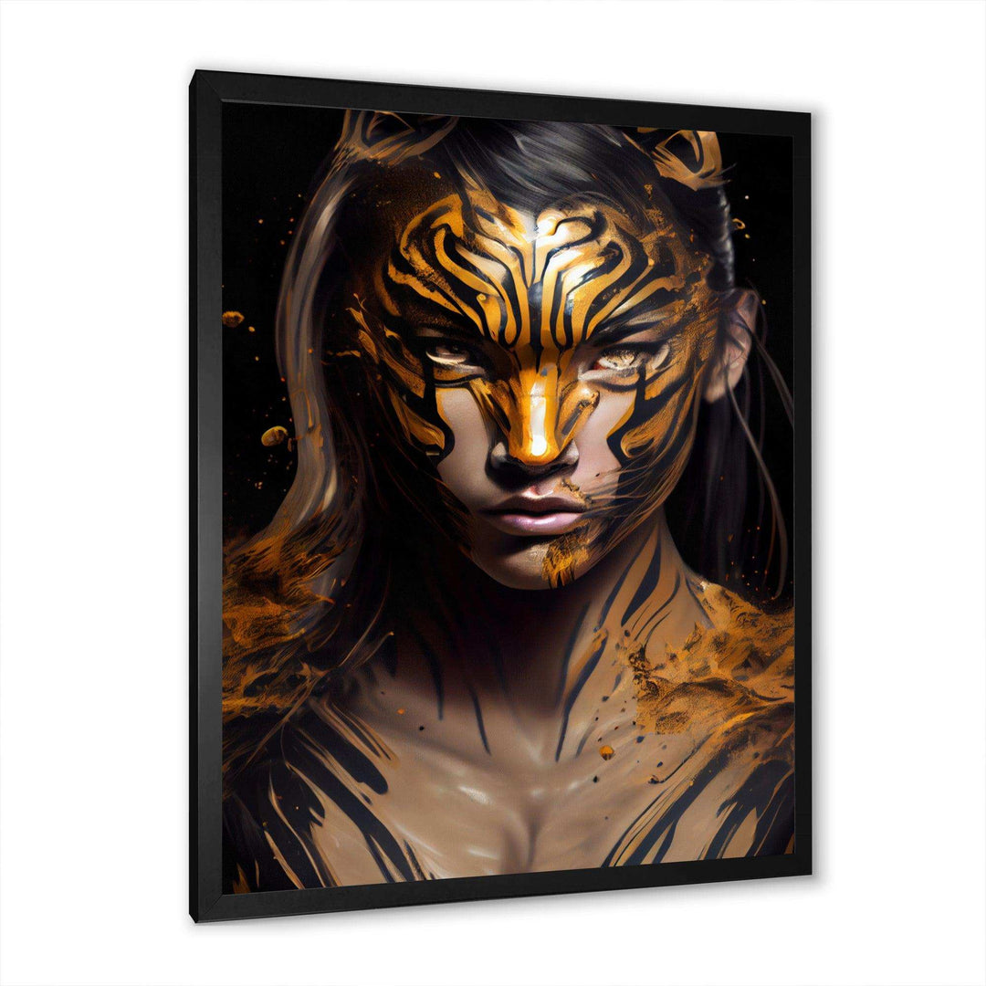 Black And Gold Tiger Woman II