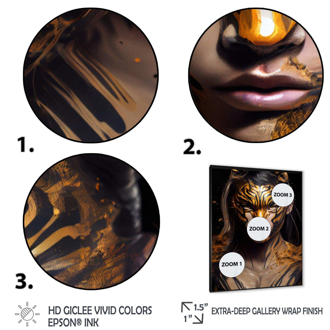 Black And Gold Tiger Woman II