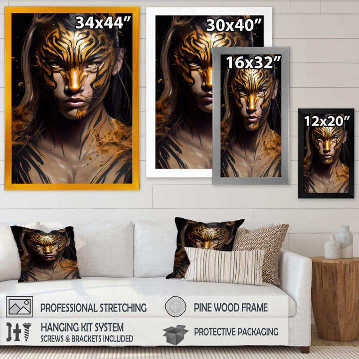 Black And Gold Tiger Woman II