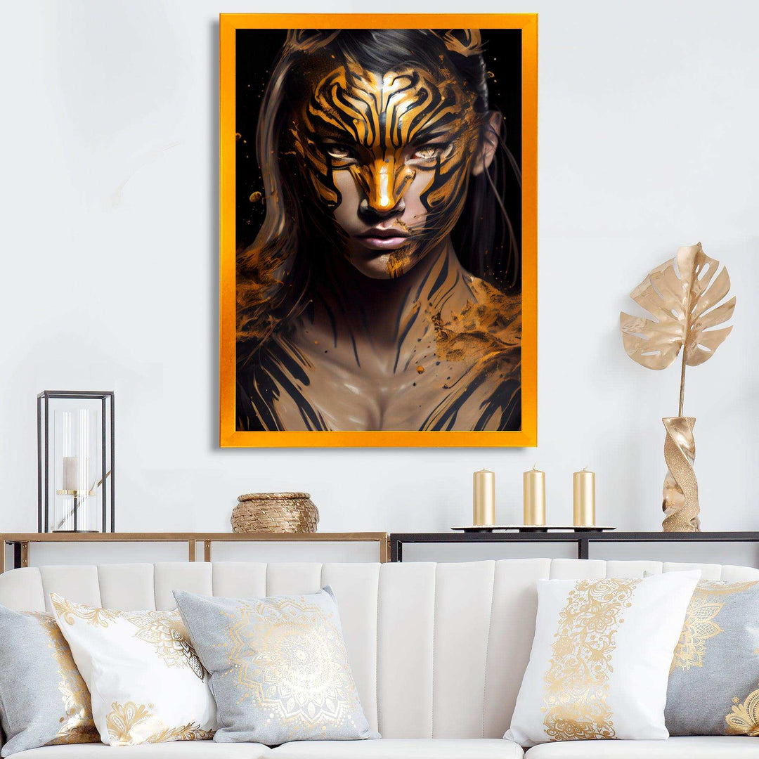 Black And Gold Tiger Woman II
