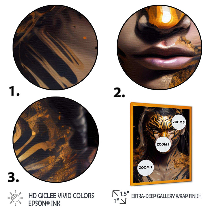Black And Gold Tiger Woman II