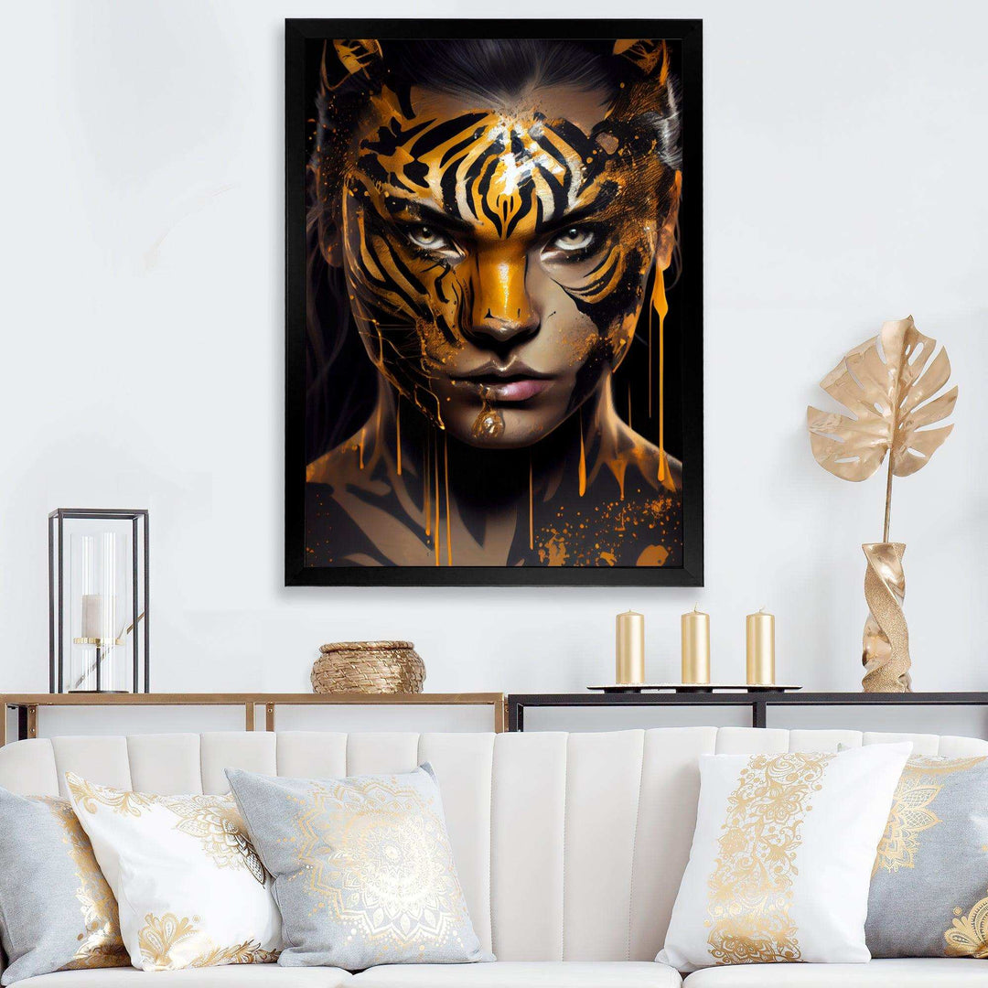 Black And Gold Tiger Woman III