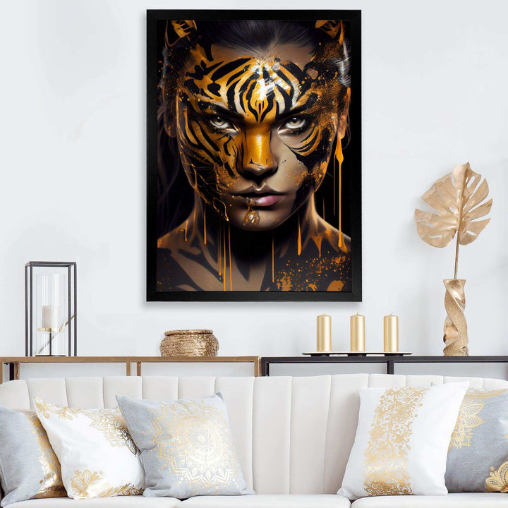 Black And Gold Tiger Woman III