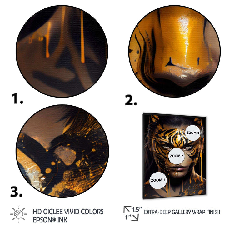 Black And Gold Tiger Woman III