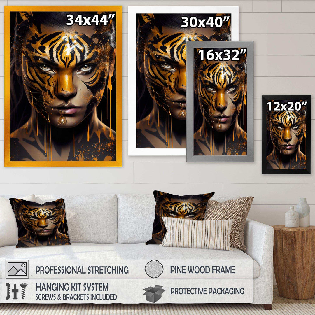 Black And Gold Tiger Woman III