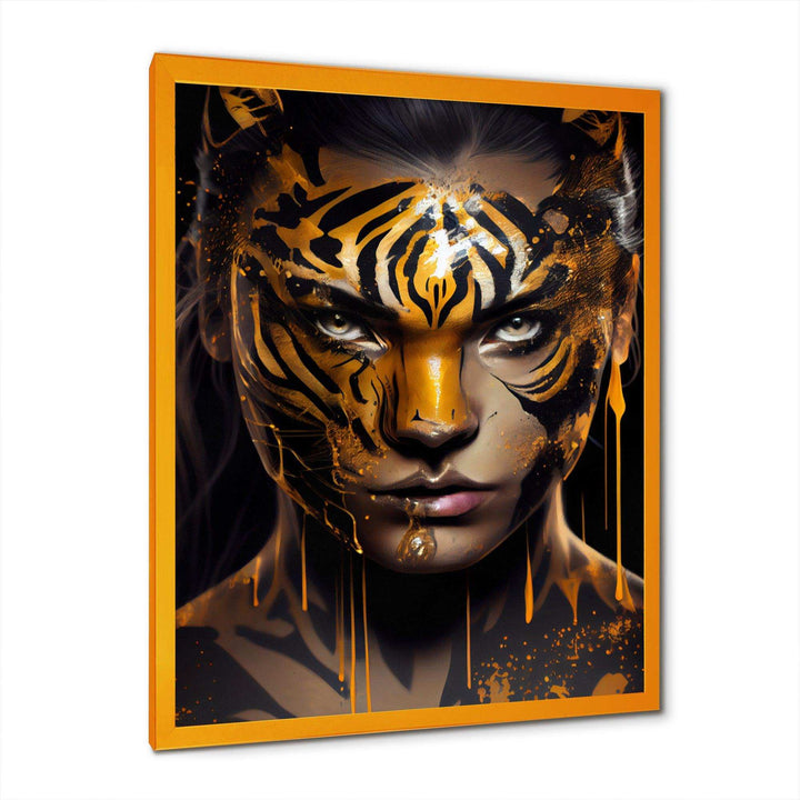 Black And Gold Tiger Woman III