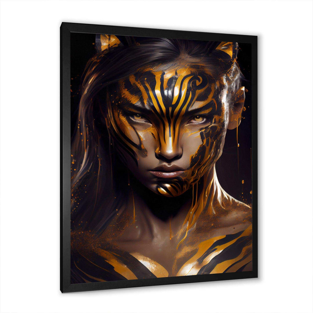Black And Gold Tiger Woman IV