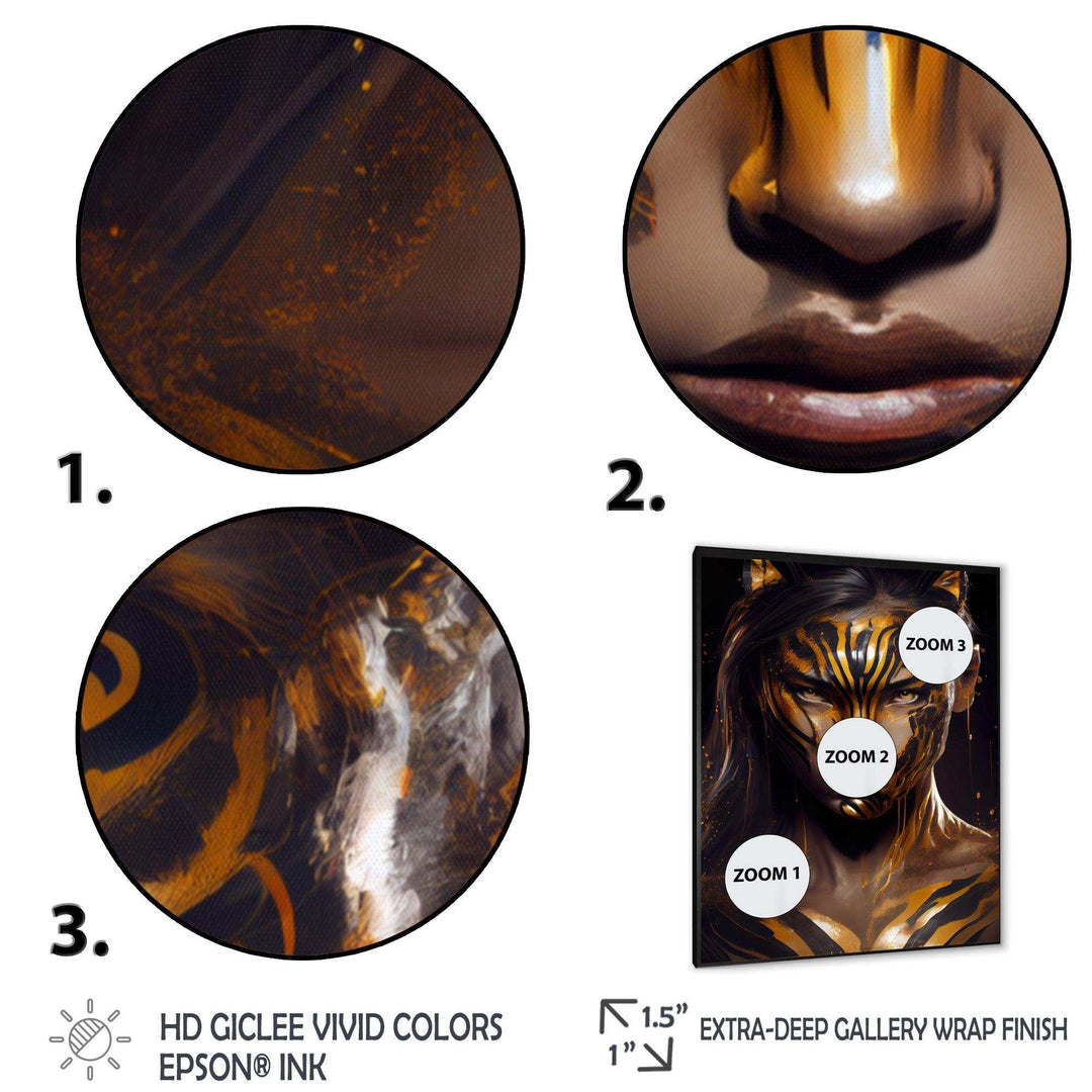 Black And Gold Tiger Woman IV