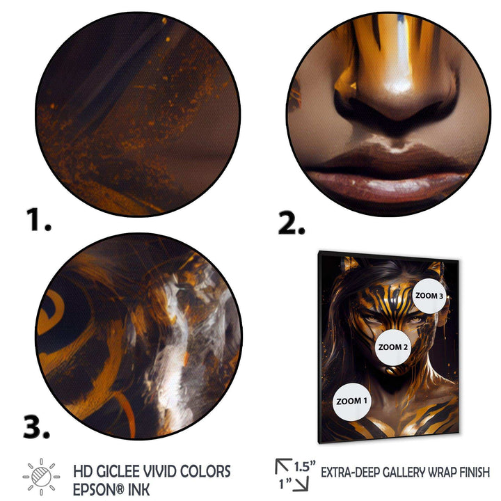Black And Gold Tiger Woman IV