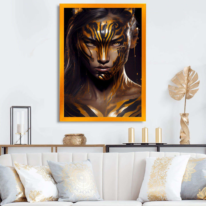Black And Gold Tiger Woman IV