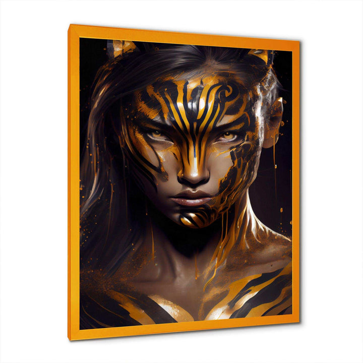 Black And Gold Tiger Woman IV
