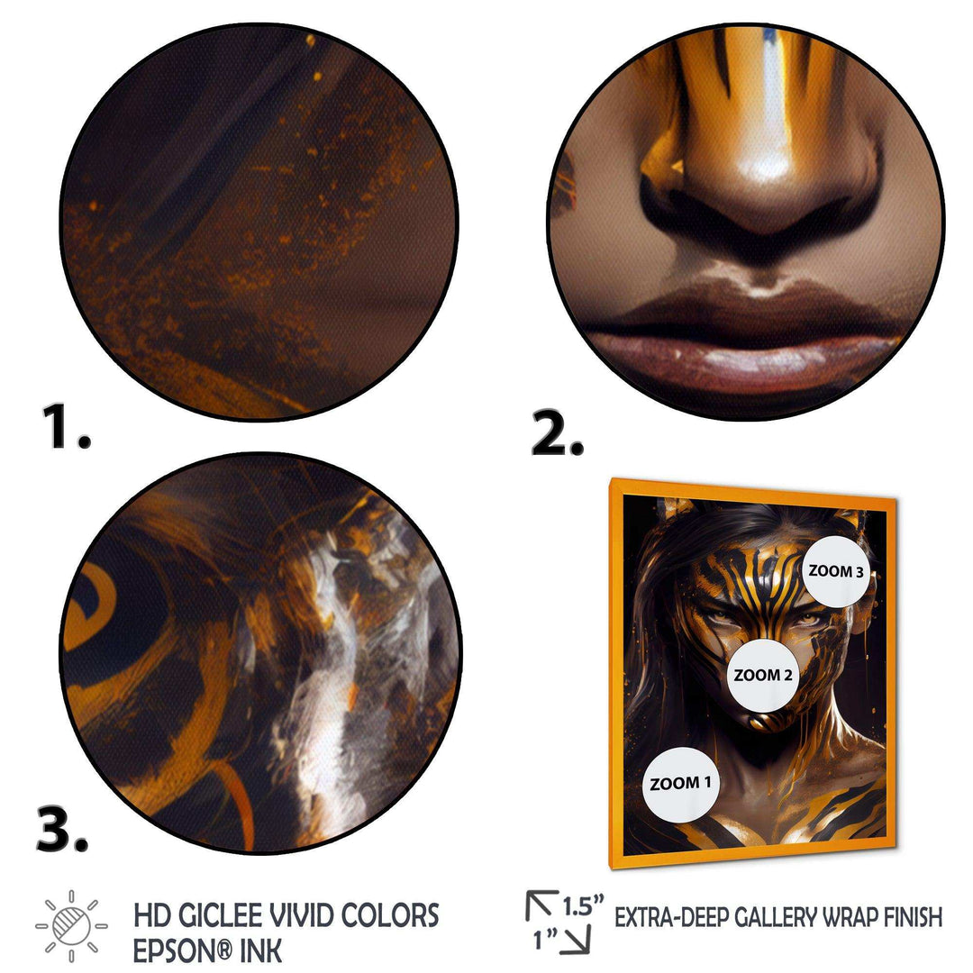 Black And Gold Tiger Woman IV