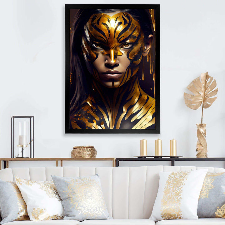 Black And Gold Tiger Woman V