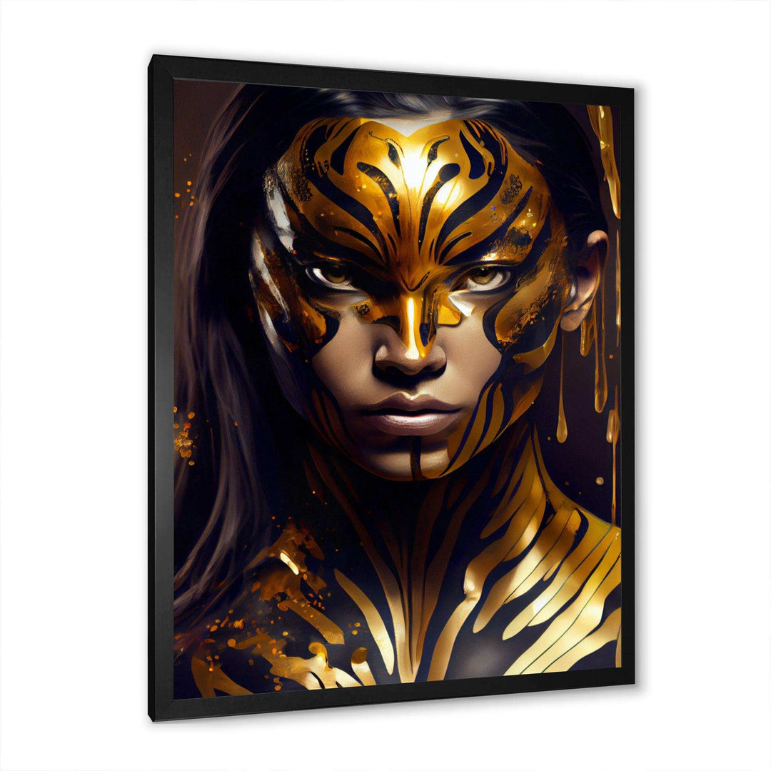 Black And Gold Tiger Woman V