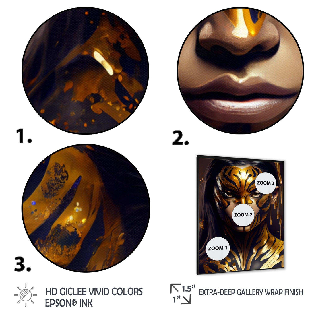 Black And Gold Tiger Woman V