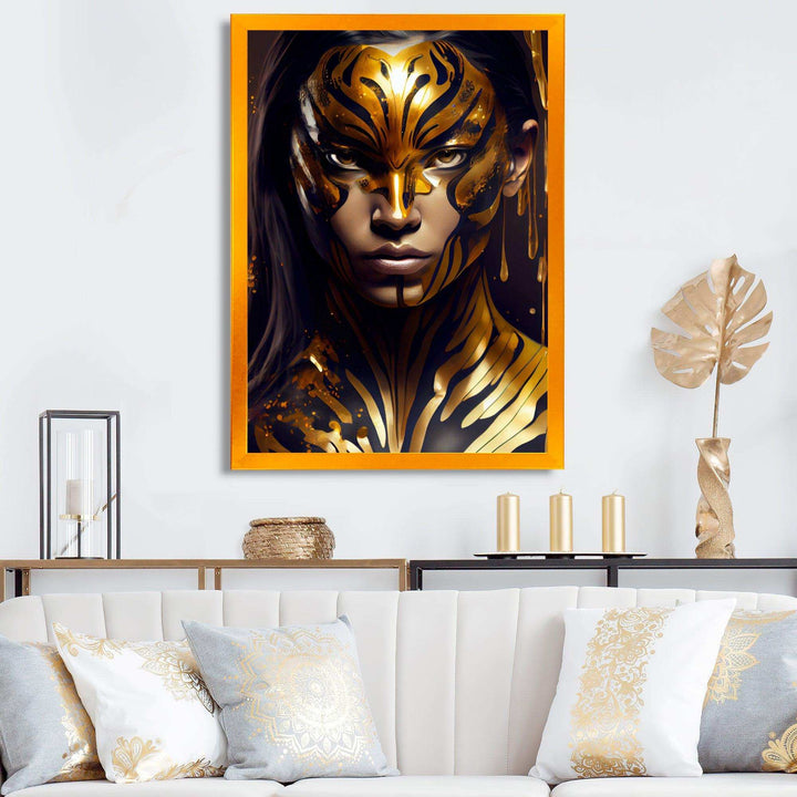 Black And Gold Tiger Woman V