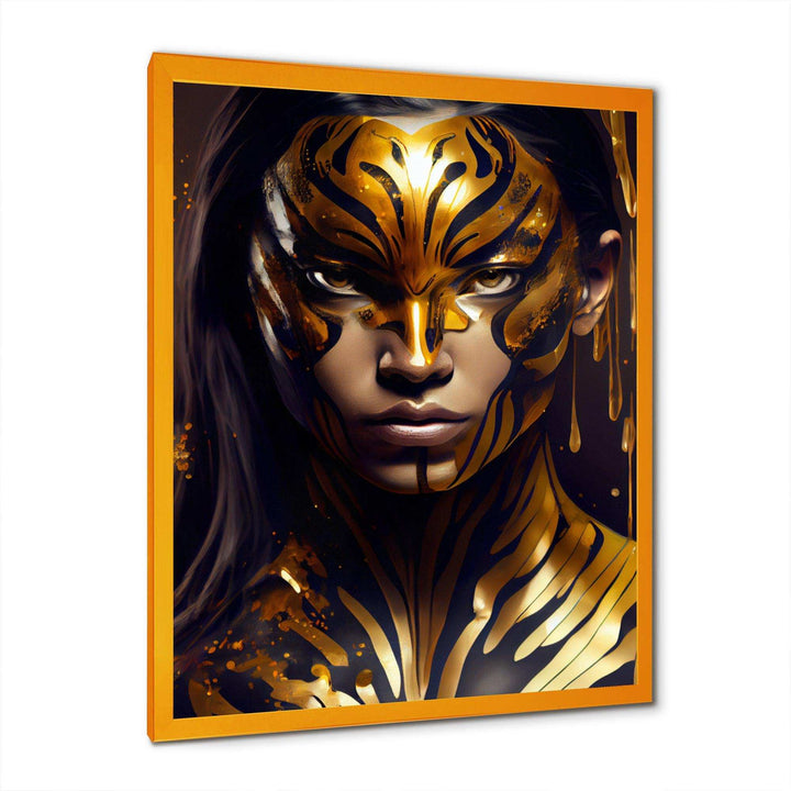 Black And Gold Tiger Woman V