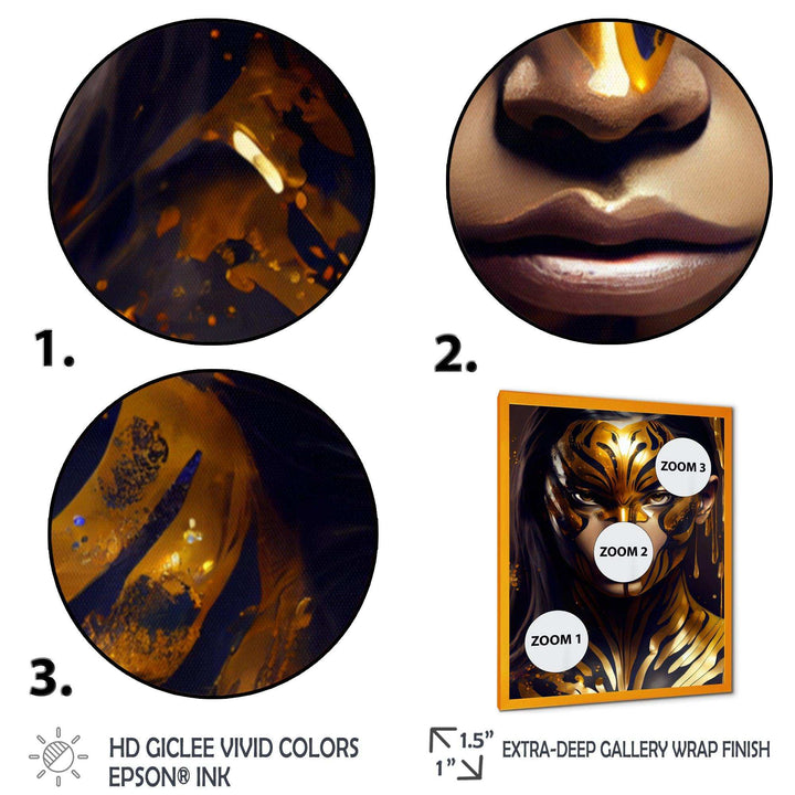 Black And Gold Tiger Woman V