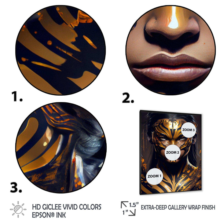 Black And Gold Tiger Woman VI