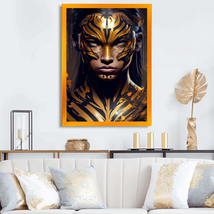 Black And Gold Tiger Woman VI