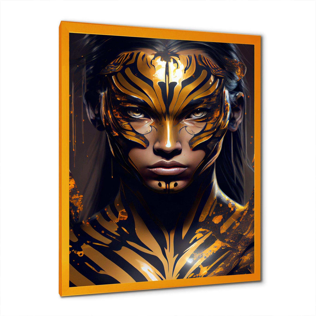 Black And Gold Tiger Woman VI
