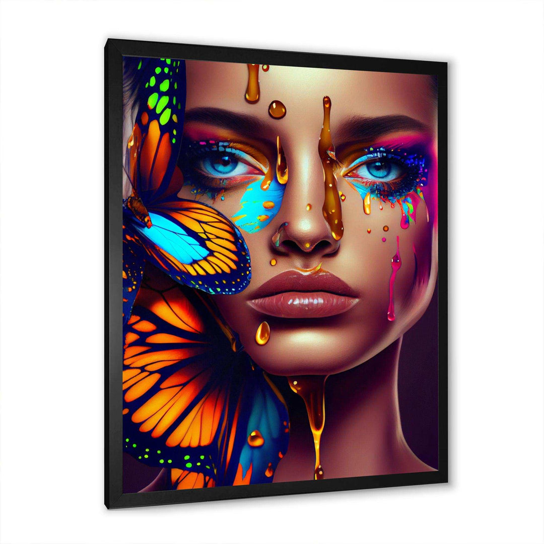 Sensual Woman With Colorful Butterfly I
