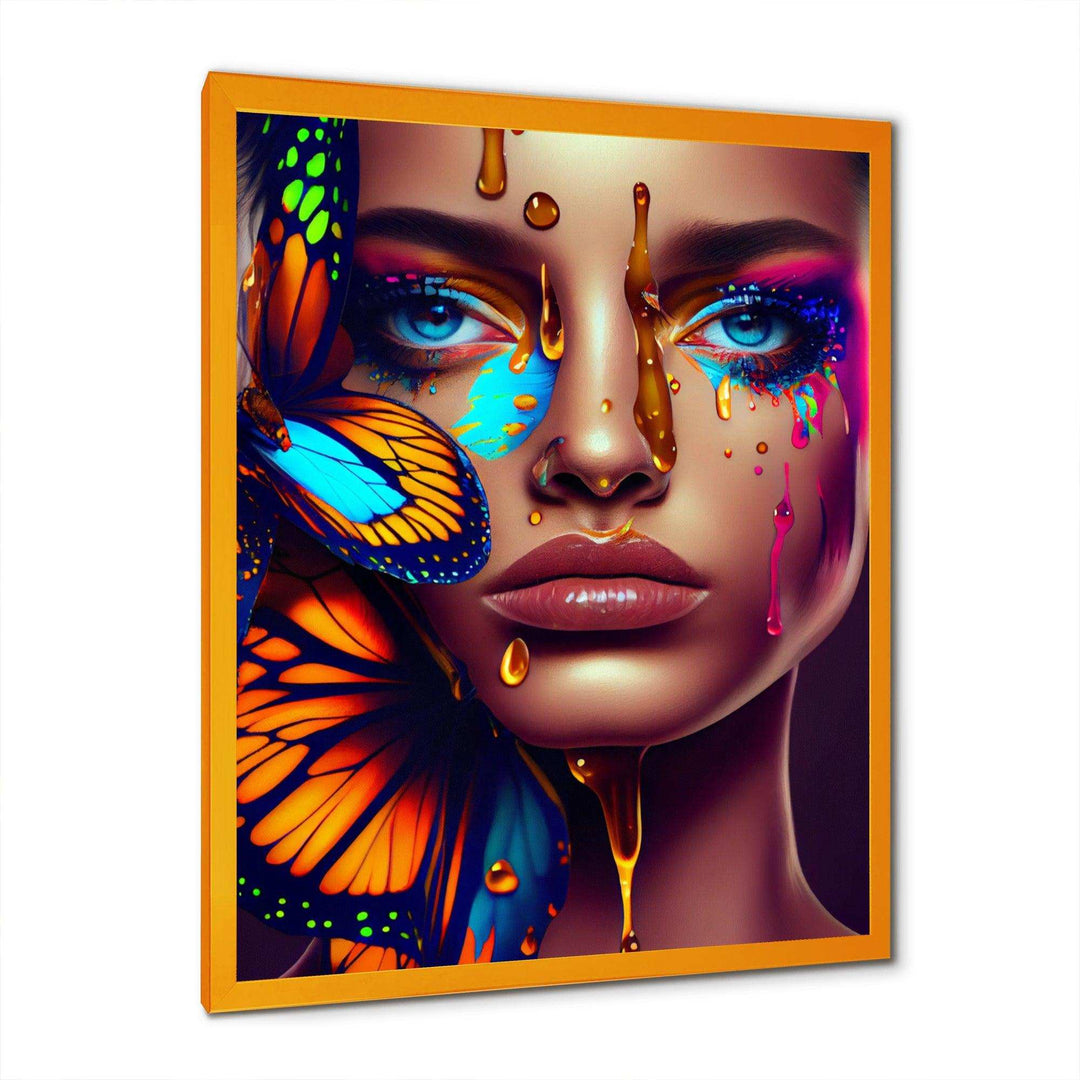 Sensual Woman With Colorful Butterfly I