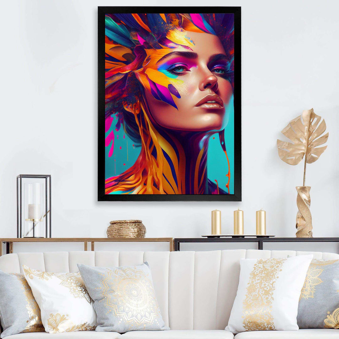 Avant Garde Feather Sensual Portrait I