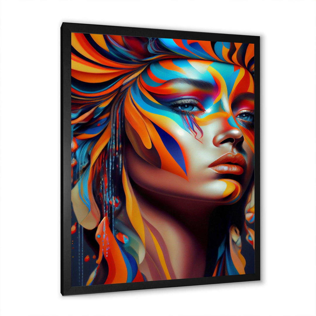 Dynamic Feather Woman Portrait IV
