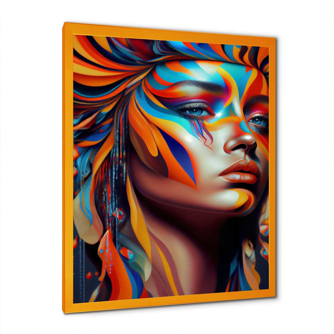 Dynamic Feather Woman Portrait IV