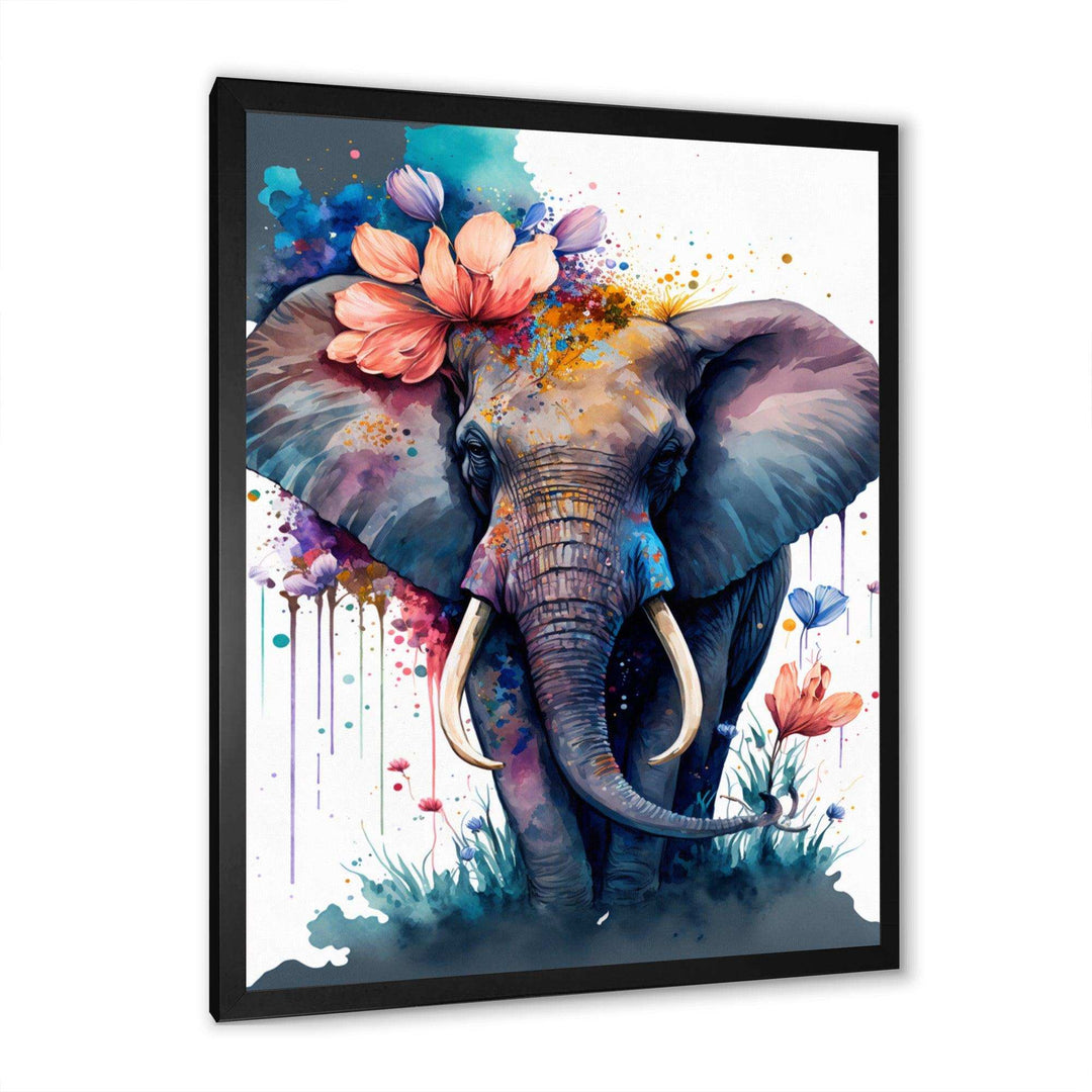 Cute Elefant Floral Art I