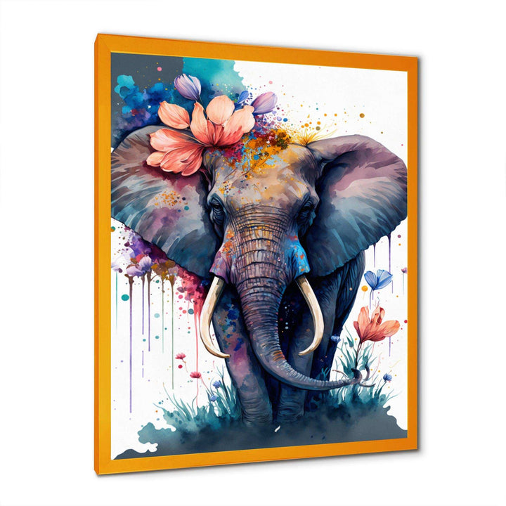 Cute Elefant Floral Art I