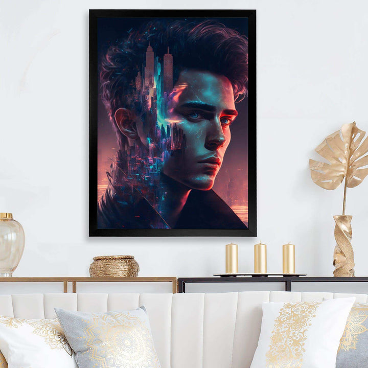 Double Exposure Man Portrait Sci-Fi II