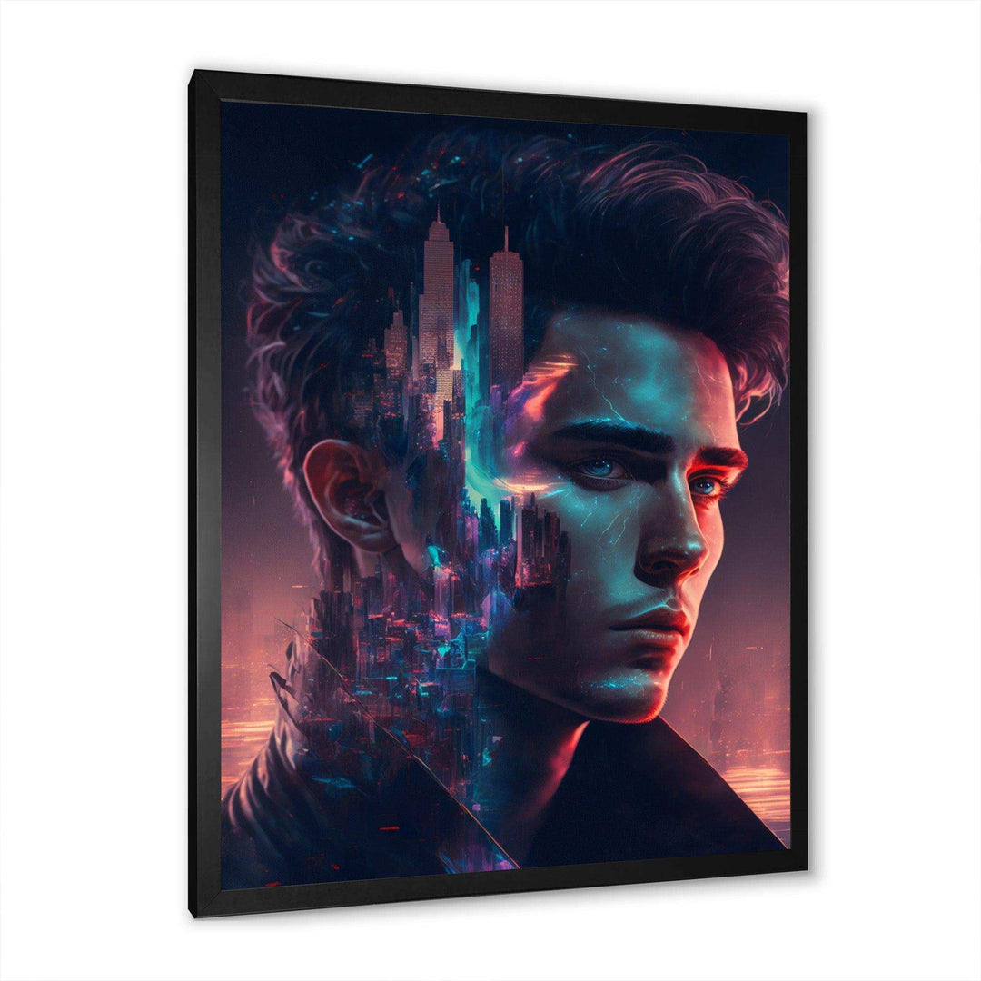 Double Exposure Man Portrait Sci-Fi II
