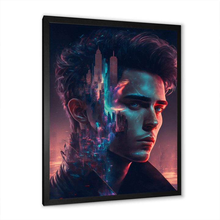 Double Exposure Man Portrait Sci-Fi II