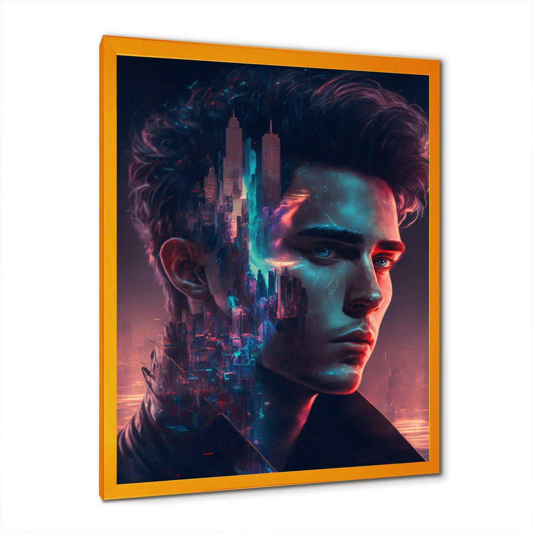 Double Exposure Man Portrait Sci-Fi II