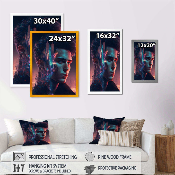 Double Exposure Man Portrait Sci-Fi II