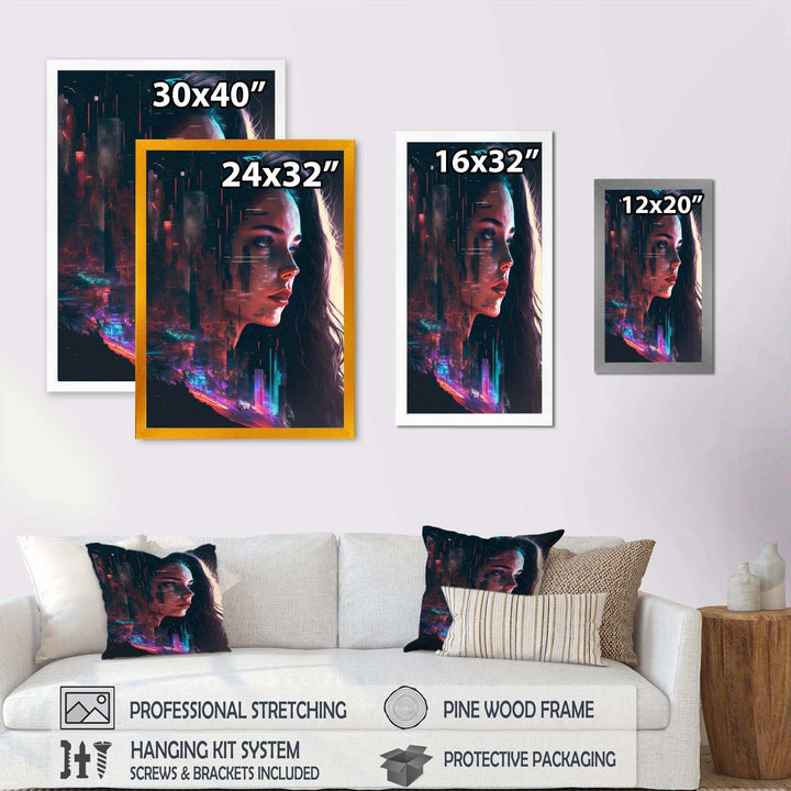 Double Exposure Woman Portrait Sci-Fi I