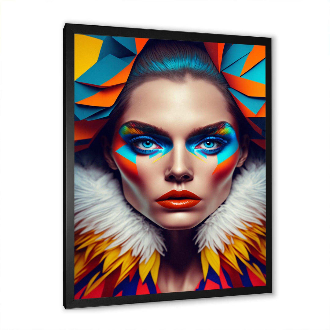Colorful Sensual Woman In Fur Coat I