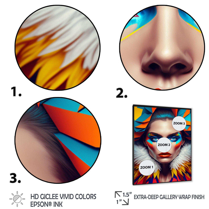 Colorful Sensual Woman In Fur Coat I